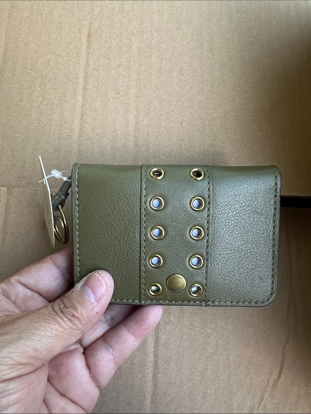 Fossil Olive Green Grommet Detail Women's Wallet